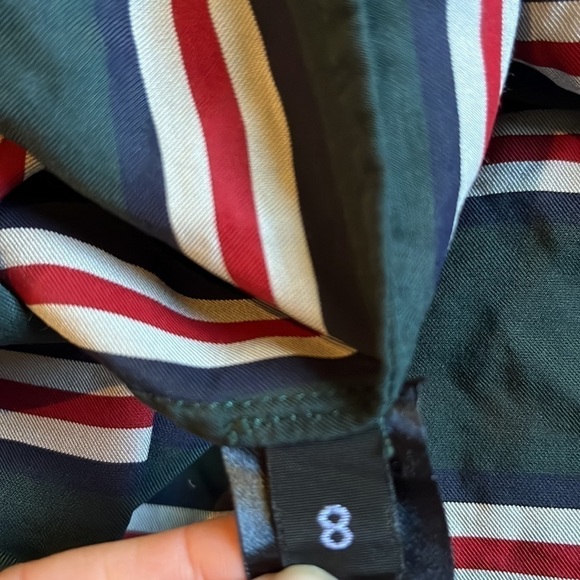 Tome | Short Sleeve Mermaid Striped Button Up Dress Size 8 Stripes Designer - Picture 15 of 15